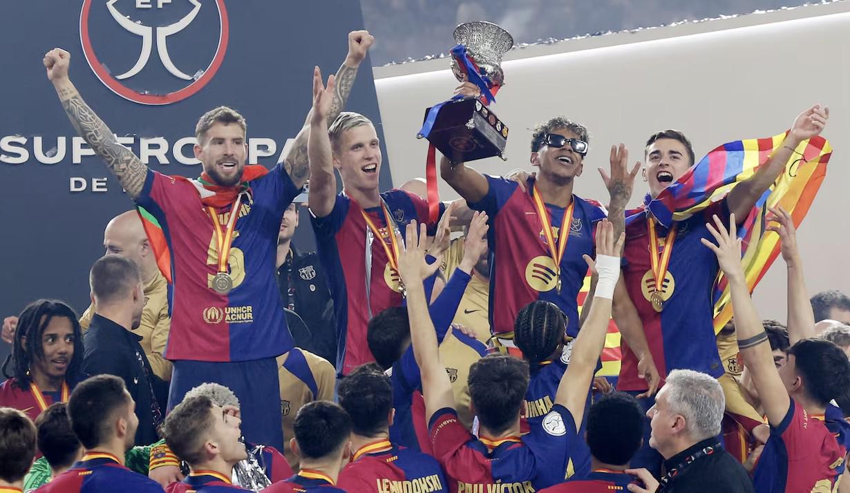 西班牙超级杯：巴塞罗那夺冠夺冠